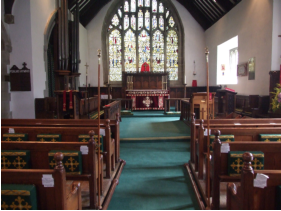 Interior of St Bridget and St Cwyfan Parish Church Dyserth